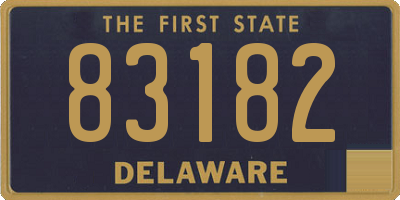 DE license plate 83182