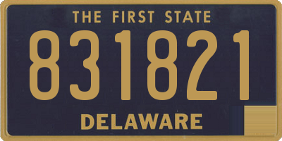DE license plate 831821