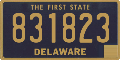 DE license plate 831823