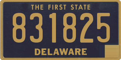 DE license plate 831825