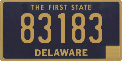 DE license plate 83183