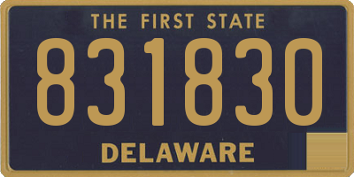DE license plate 831830