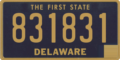 DE license plate 831831
