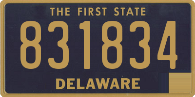 DE license plate 831834