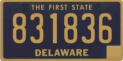 DE license plate 831836