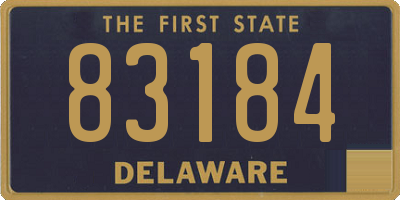 DE license plate 83184