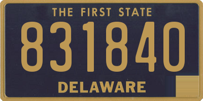 DE license plate 831840
