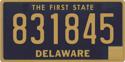 DE license plate 831845