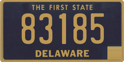 DE license plate 83185