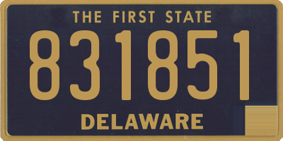 DE license plate 831851