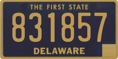 DE license plate 831857