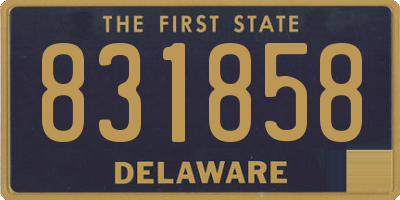 DE license plate 831858