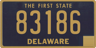 DE license plate 83186