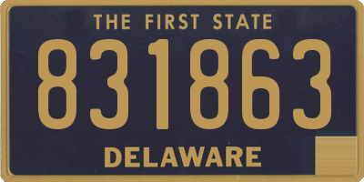DE license plate 831863