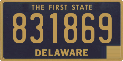DE license plate 831869