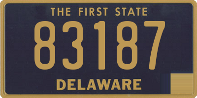 DE license plate 83187