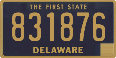 DE license plate 831876