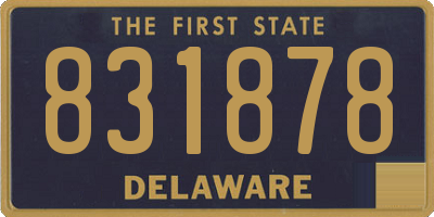 DE license plate 831878
