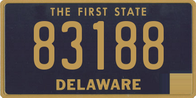 DE license plate 83188