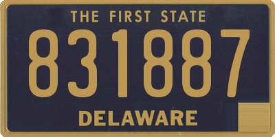 DE license plate 831887