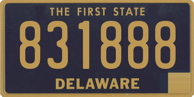 DE license plate 831888
