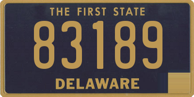 DE license plate 83189