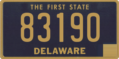 DE license plate 83190