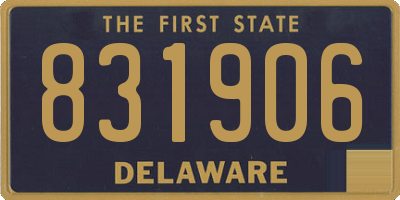 DE license plate 831906