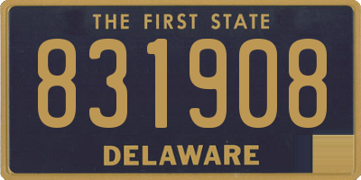 DE license plate 831908