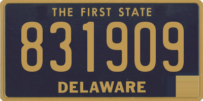 DE license plate 831909