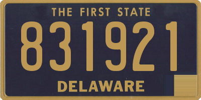 DE license plate 831921
