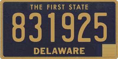 DE license plate 831925