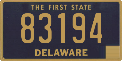 DE license plate 83194
