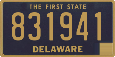 DE license plate 831941