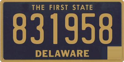 DE license plate 831958