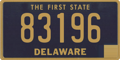 DE license plate 83196