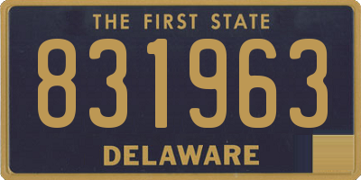 DE license plate 831963