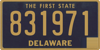 DE license plate 831971