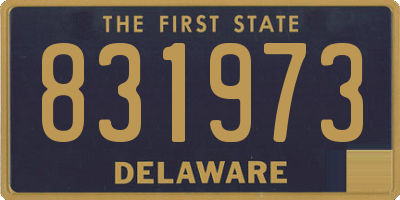DE license plate 831973