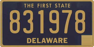 DE license plate 831978