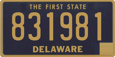 DE license plate 831981