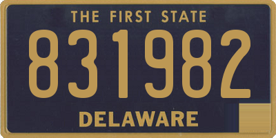DE license plate 831982