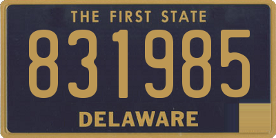 DE license plate 831985