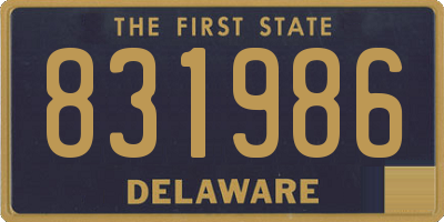 DE license plate 831986