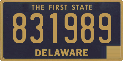 DE license plate 831989
