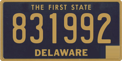 DE license plate 831992