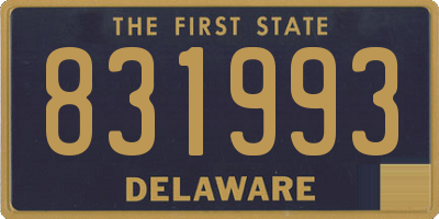 DE license plate 831993