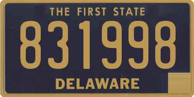 DE license plate 831998