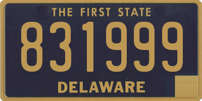 DE license plate 831999