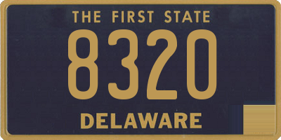 DE license plate 8320